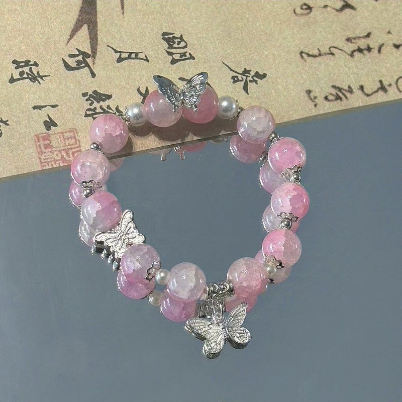 Ice Glass Spirit Snake Long Butterfly Tassel Bracelet Women'S Luxury Niche Spirit Butterfly Tassel Bracelet Bracelet For Girlfriend Gift - Image 3